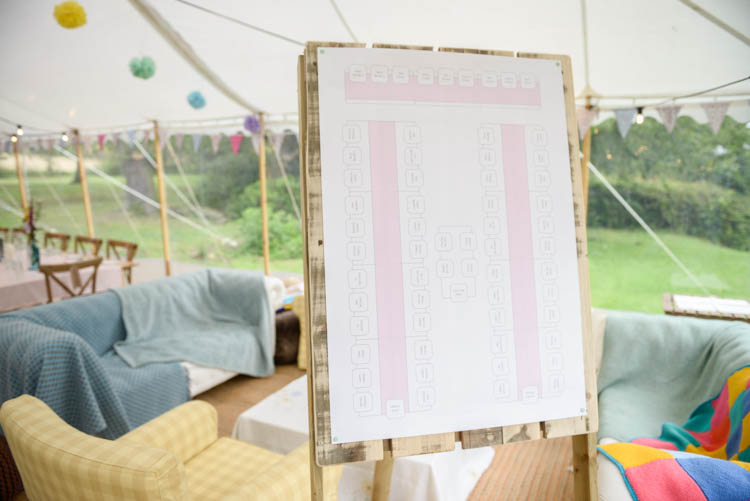 Table Plan Seating Chart Wooden Fun Pastel Country Marquee Wedding http://kimberleywaterson.com/