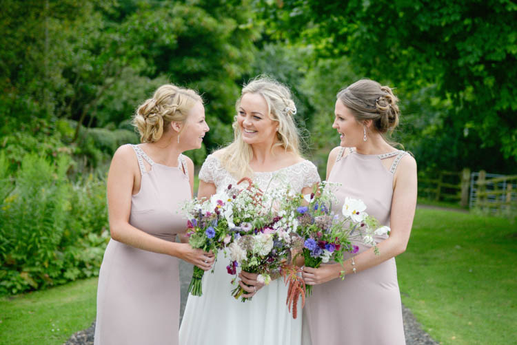 Bride Bridal Justin Alexander Dress Gown A Line Pink Bridesmaids Sleeveless Fun Pastel Country Marquee Wedding http://kimberleywaterson.com/