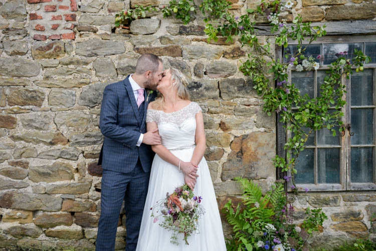 Bride Bridal Justin Alexander Dress Gown A Line Slaters Menswear Groom Grey Checked Three Piece Waistcoat Suit Pocket Square Watch Pink Tie Fun Pastel Country Marquee Wedding http://kimberleywaterson.com/