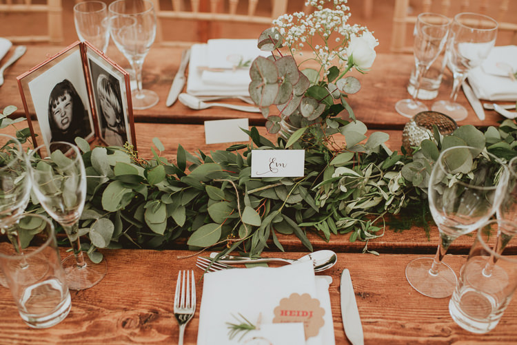 Foliage Garland Table Runner Decor Rustic Greenery White Apple Orchard Wedding http://bigbouquet.co.uk/