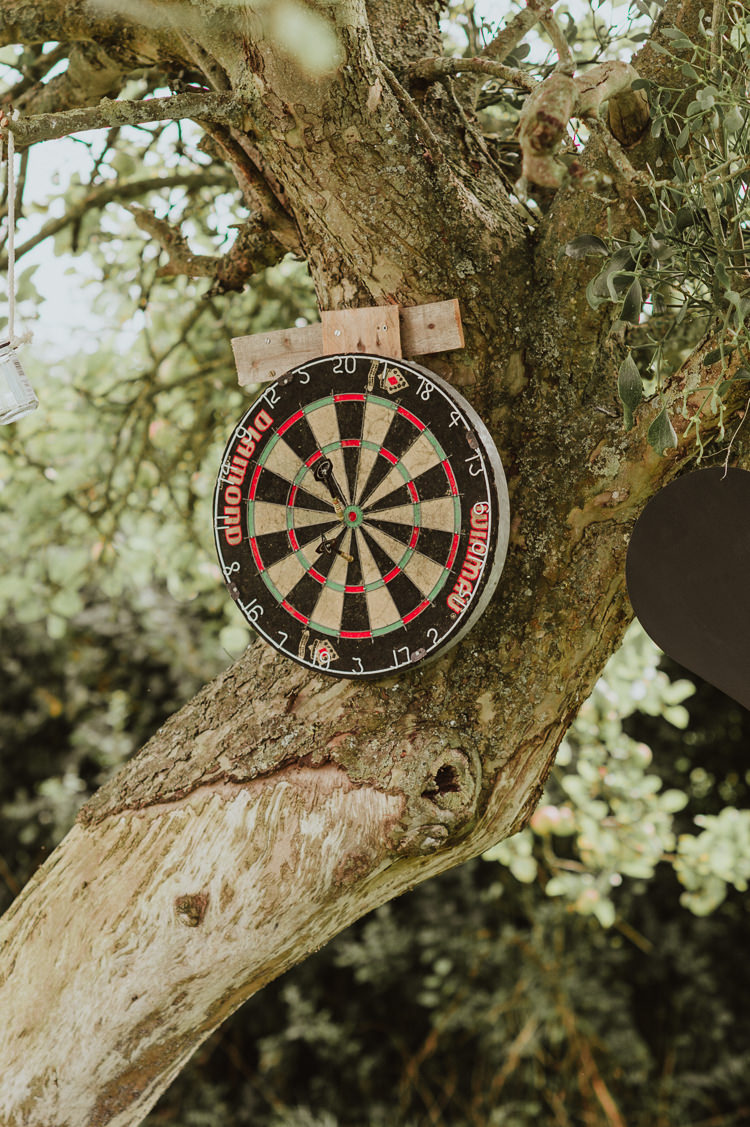 Darts Game Rustic Greenery White Apple Orchard Wedding http://bigbouquet.co.uk/
