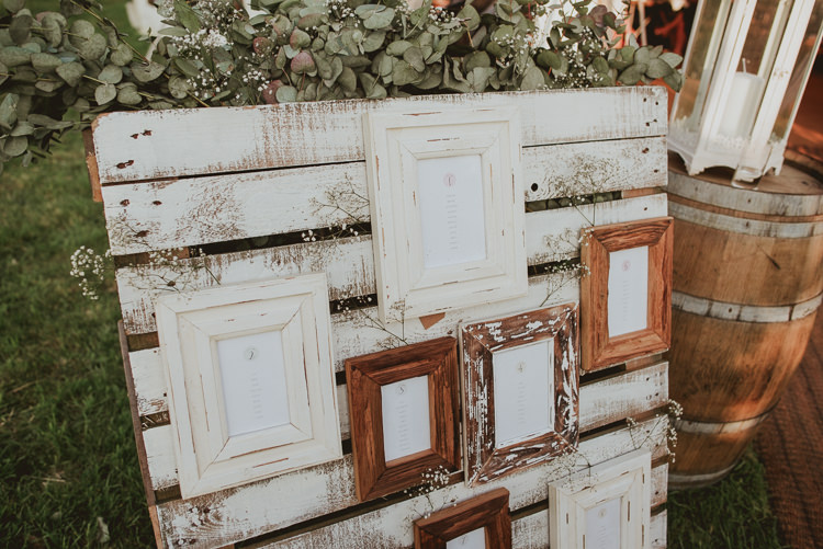 Wooden Seating Plan Table Chart Rustic Greenery White Apple Orchard Wedding http://bigbouquet.co.uk/