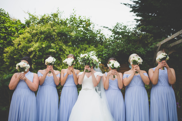 Bride Bridal Ronald Joyce A Line Dress Gown ASOS Bridesmaids Multiway Powder Blue Baby Black Tie Glamour Country Estate Wedding https://www.chrisblackledgephotography.co.uk/