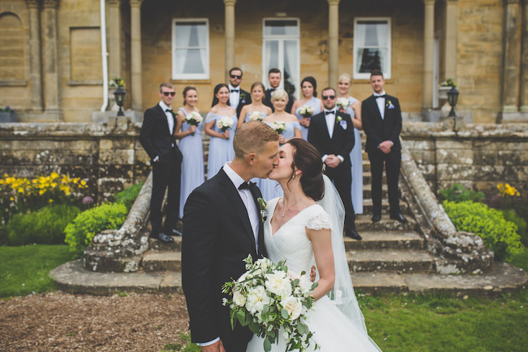 Bride Bridal Ronald Joyce A Line Dress Gown ASOS Bridesmaids Multiway Powder Blue Baby Groom Groomsmen Tuxedo Bow Tie Black Tie Glamour Country Estate Wedding https://www.chrisblackledgephotography.co.uk/