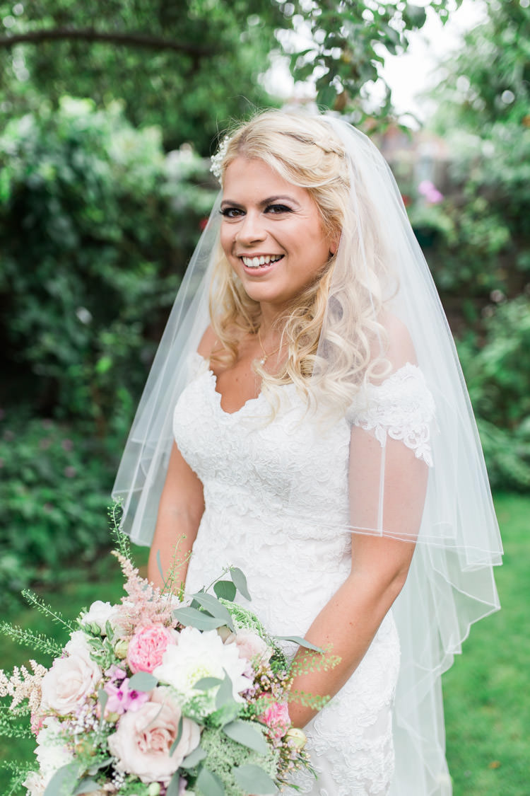 Bride Bridal Lace Dress Gown Veil Blusher Simple Natural Honest Marquee Wedding https://www.gemmagiorgio.com/