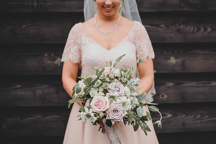 Pink Rose Bouquet Greenery Foliage Vintage Retro Inspired Pastel Wedding https://www.georgiarachael.com/