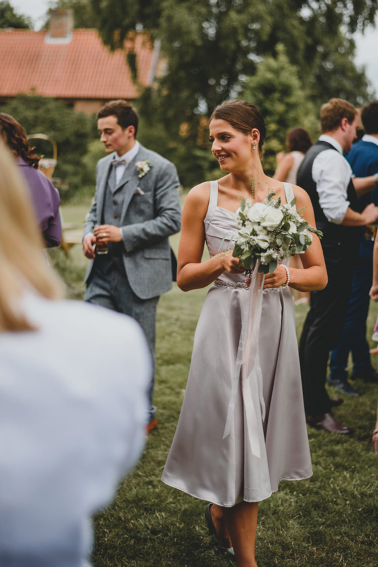 Grey Bridesmaid Dress Vintage Retro Inspired Pastel Wedding https://www.georgiarachael.com/
