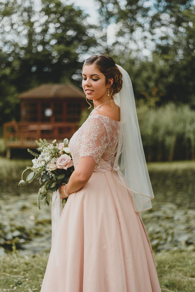 Blush Pink Dress Gown Bride Bridal Vintage Retro Inspired Pastel Wedding https://www.georgiarachael.com/