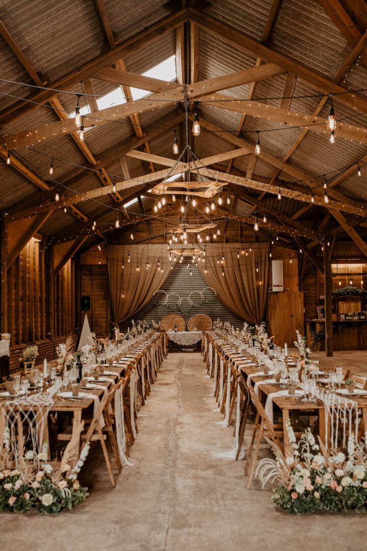 Boho Barn Wedding Decor Idea Camilla Andrea Photography