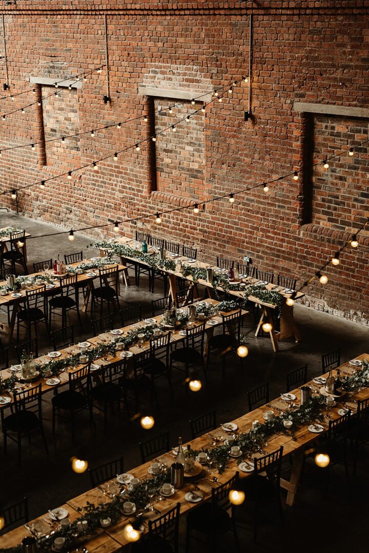 Brick Barn Wedding Festoon Light Idea Emma Lawson Photography