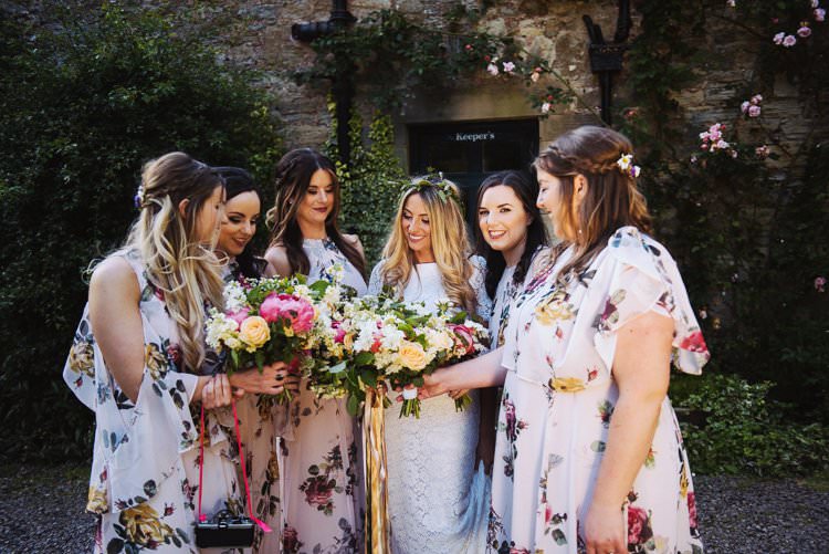 Floral Bridesmaid Dresses Bohemian Creative Summer Barn Wedding http://www.pocketsquarephotography.com/
