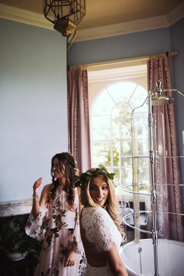 Houghton NYC Open Lace Back Dress Gown Bride Bridal Bohemian Creative Summer Barn Wedding http://www.pocketsquarephotography.com/