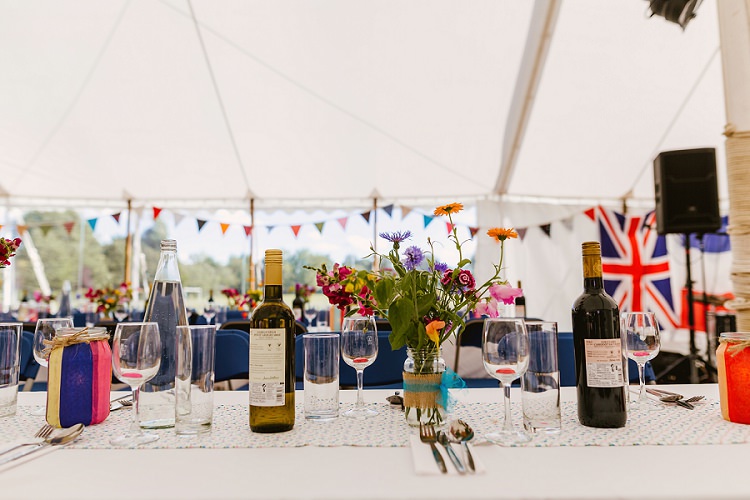 Multicoloured Hand Made Fun Outdoor Wedding https://www.sharrongibson.co.uk/