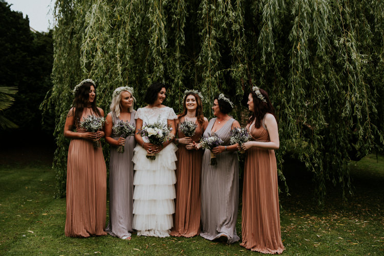 Earthy Long Bridesmaid Dresses Maxi Flower Crowns Unique Personal Natural Wedding Style https://photo.shuttergoclick.com/