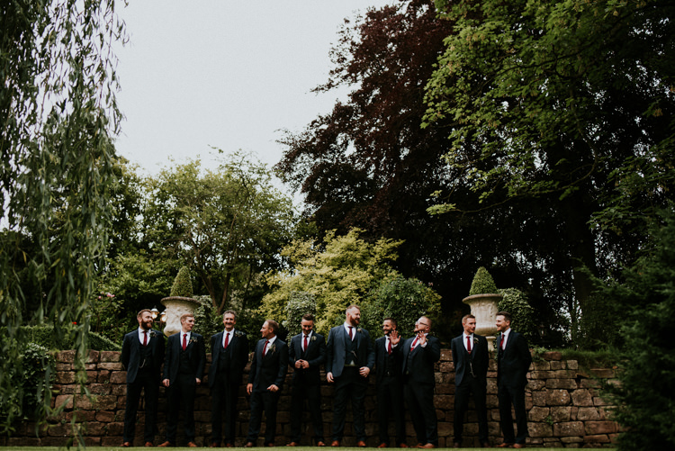 Groom Groomsmen Navy Suite Red Ties Unique Personal Natural Wedding Style https://photo.shuttergoclick.com/