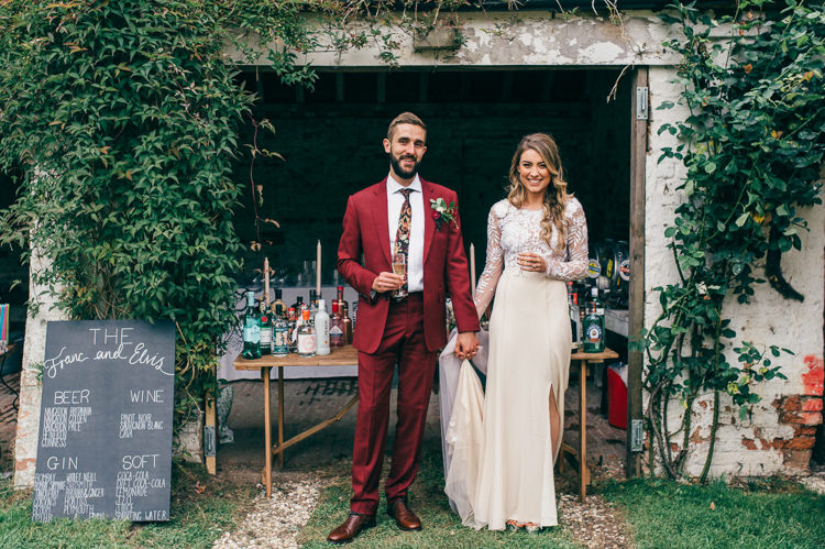 Gin Bar Station Drinks Whimsical Stylish Burgundy Rose Gold Tent Wedding https://www.jakemorley.co.uk/