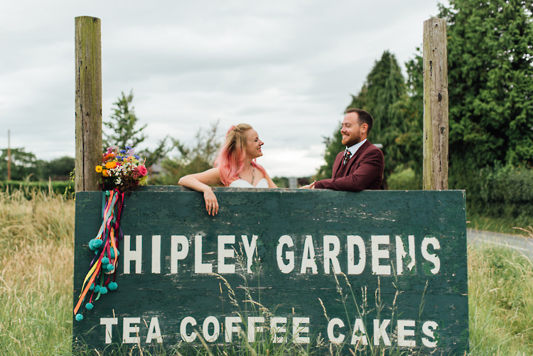 Alternative Colourful Outdoor Humanist Village Hall Wedding http://www.chebirchhayesphotography.com/