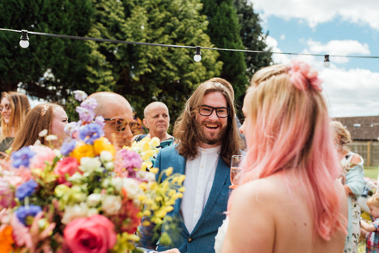 Alternative Colourful Outdoor Humanist Village Hall Wedding http://www.chebirchhayesphotography.com/