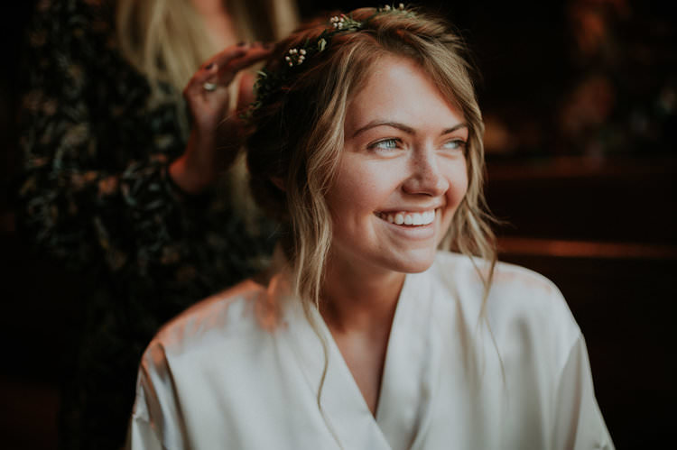 Outdoor Rustic Boho Updo Natural Simple Flower Crown Blonde Bride | Organic Earthy Fun Wedding Oklahoma http://zaynewilliams.com/