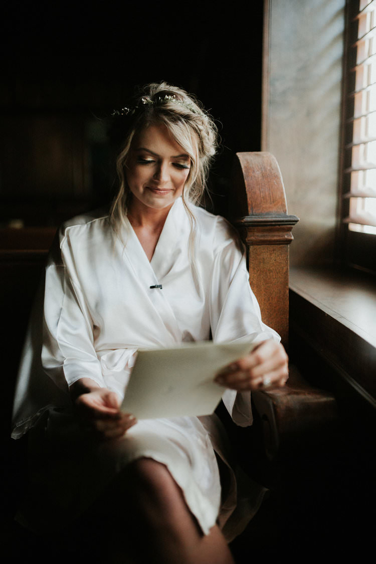Rustic Boho Updo Natural Simple Flower Crown Bride Letter Morning | Organic Earthy Fun Wedding Oklahoma http://zaynewilliams.com/