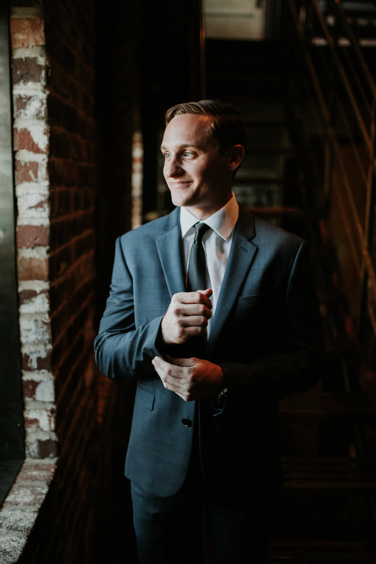 Outdoor Rustic Boho Farm Navy Suit Groom Prep Cufflink | Organic Earthy Fun Wedding Oklahoma http://zaynewilliams.com/