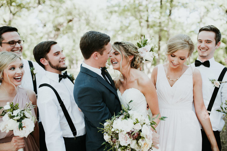 Outdoor Rustic Boho Forest Blush Bridesmaids Navy Groomsmen White Bouquets | Organic Earthy Fun Wedding Oklahoma http://zaynewilliams.com/