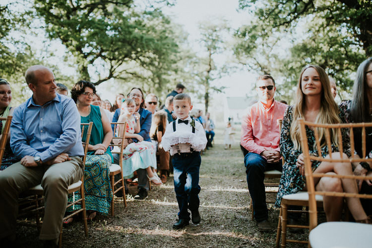 Outdoor Rustic Boho Forest Ceremony Page Boy Ring Bearer Navy Suit | Organic Earthy Fun Wedding Oklahoma http://zaynewilliams.com/