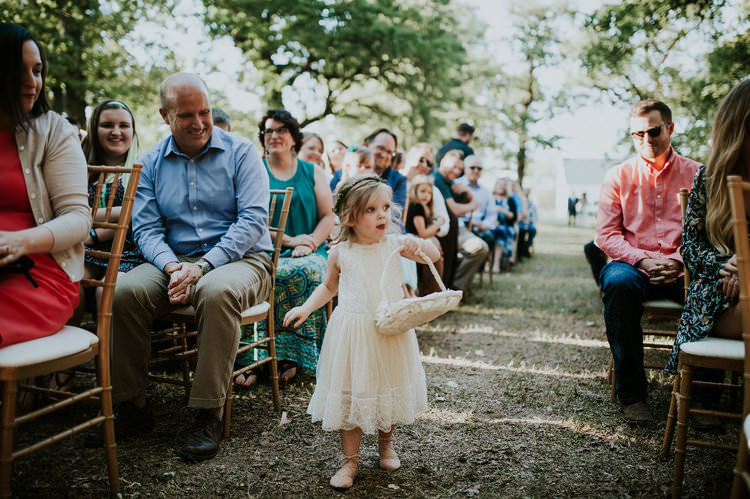 Outdoor Rustic Boho Forest Ceremony Flower Girl Blush Dress Basket | Organic Earthy Fun Wedding Oklahoma http://zaynewilliams.com/