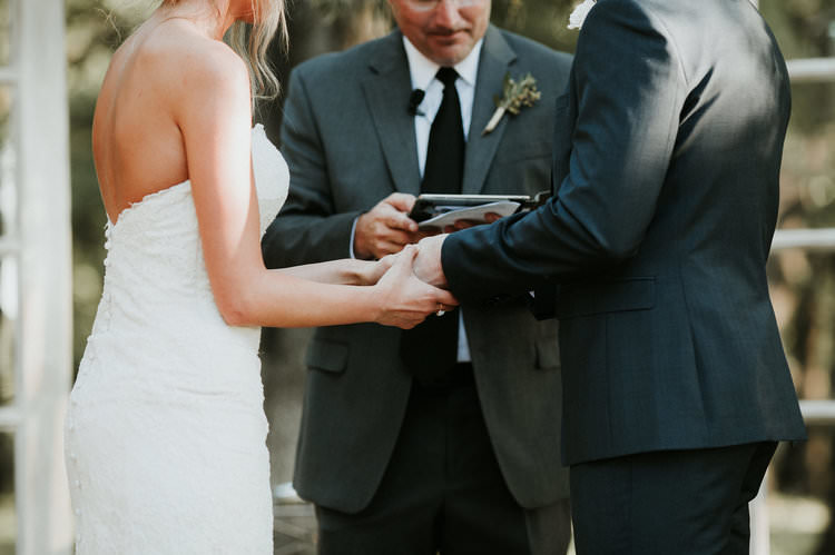 Outdoor Rustic Boho Forest Ceremony Rings Bride Groom Celebrant | Organic Earthy Fun Wedding Oklahoma http://zaynewilliams.com/
