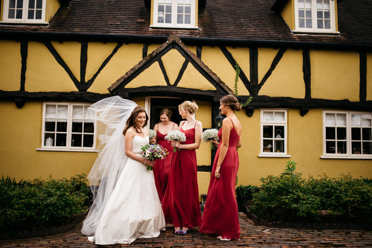 Long Bridesmaid Dresses Red Rustic Spring Barn Wedding http://www.jennymacare.com/