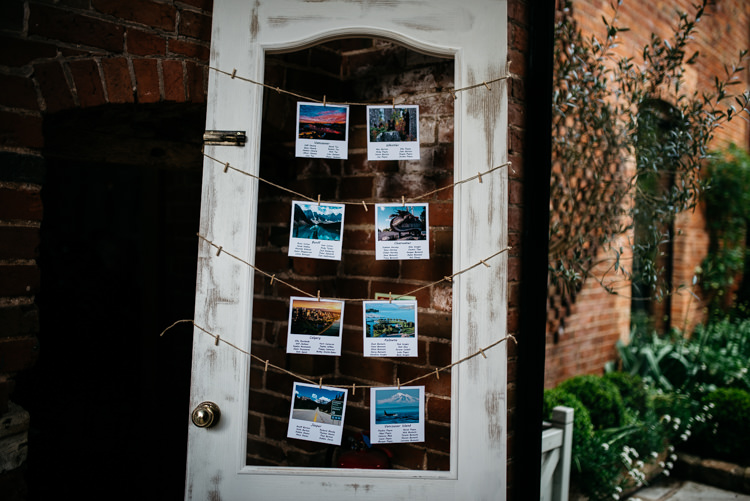 Wooden Door Seating Plan Table Chart Red Rustic Spring Barn Wedding http://www.jennymacare.com/