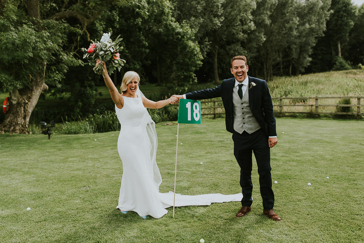Golf Game Bride Groom Entertainment Rustic Greenery Dove Grey Country Barn Wedding http://jonnymp.com/