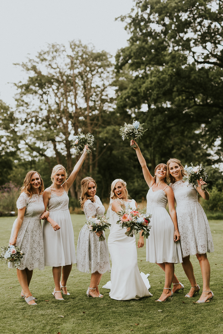 Bridesmaid Dresses Lace Rustic Greenery Dove Grey Country Barn Wedding http://jonnymp.com/