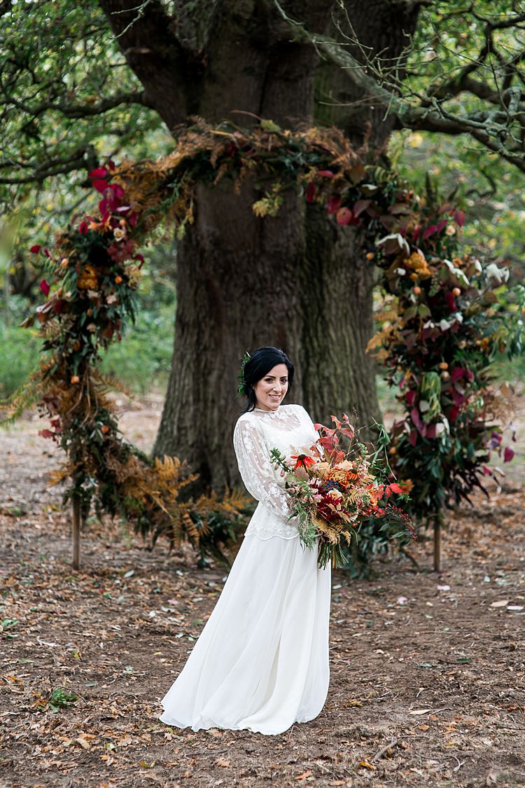 1970s Gypsy Bohemian Autumn Woodland Wedding Ideas http://carolineopacicphotography.com/