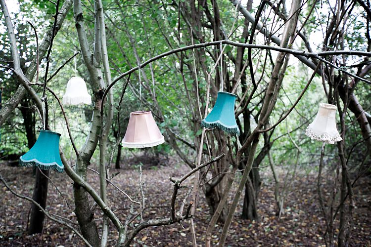 Hanging Lampshades 1970s Gypsy Bohemian Autumn Woodland Wedding Ideas http://carolineopacicphotography.com/