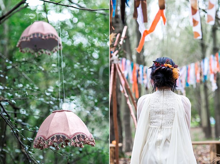 1970s Gypsy Bohemian Autumn Woodland Wedding Ideas http://carolineopacicphotography.com/