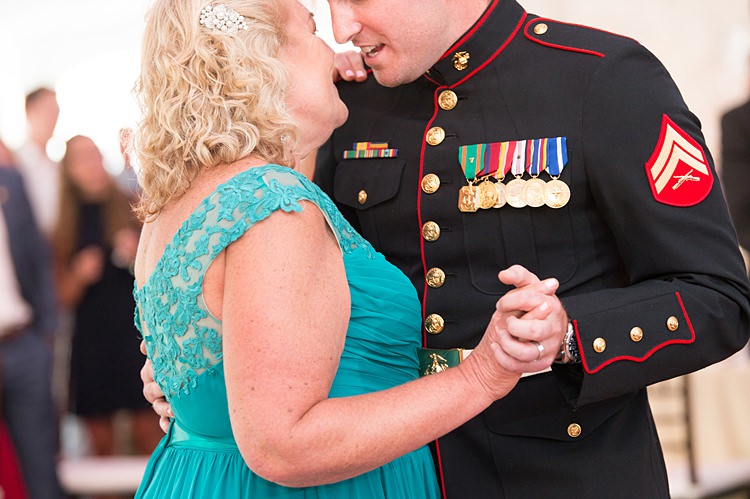 Groom Mother Dance Bright Coral Garden Wedding New Jersey http://somethingbluenj.com/