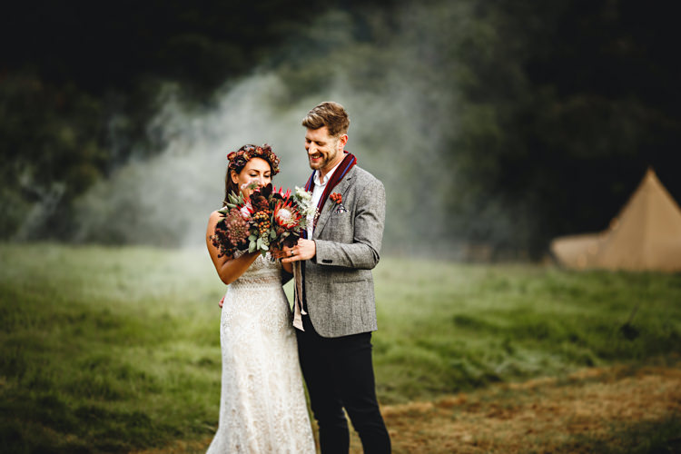 Cosy Autumn Woodland Tipi Wedding Ideas http://hbaphotography.com/