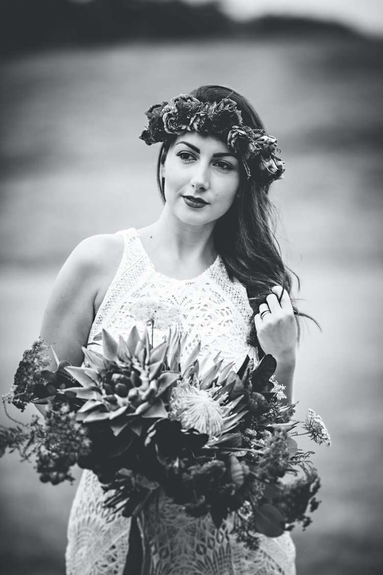 Crochet Lace Bohemian Dress Bride Bridal Dress Gown Flowers Crown Bouquet Red Cosy Autumn Woodland Tipi Wedding Ideas http://hbaphotography.com/