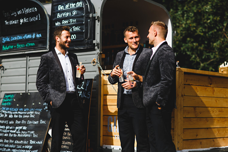 Groom Groomsmen Grey Wool Suit Style Outfit Cosy Autumn Woodland Tipi Wedding Ideas http://hbaphotography.com/