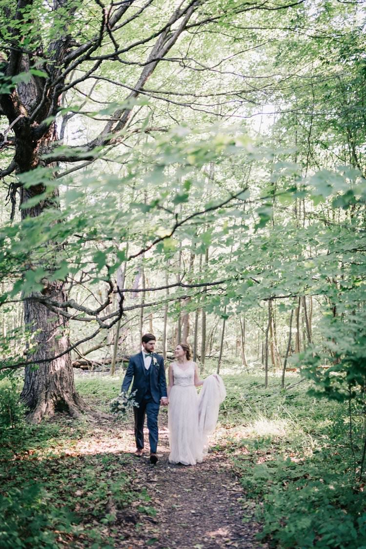 Forest Bride Groom Bow Tie Outdoorsy Modern Wedding in Wisconsin http://www.mcnielphotography.com/