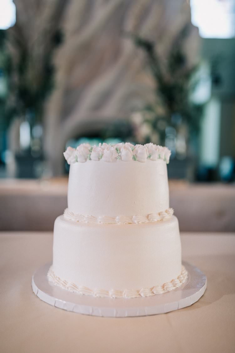 Cake Three Tier White Roses Classic Outdoorsy Modern Wedding in Wisconsin http://www.mcnielphotography.com/
