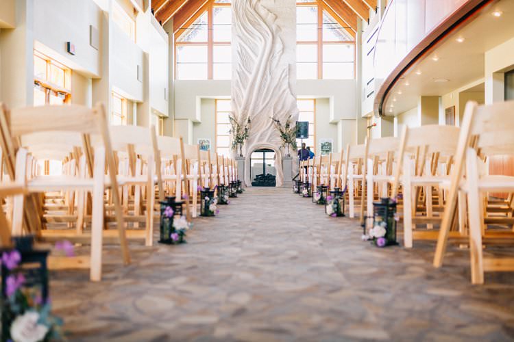 Ceremony Aisle Lanterns Outdoorsy Modern Wedding in Wisconsin http://www.mcnielphotography.com/