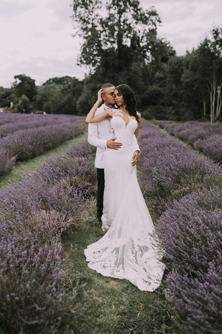 Dando London Dress Bride Bridal Lace Illusion Back Elegant White Marquee Lavender Fields Wedding http://natalyjphotography.com/