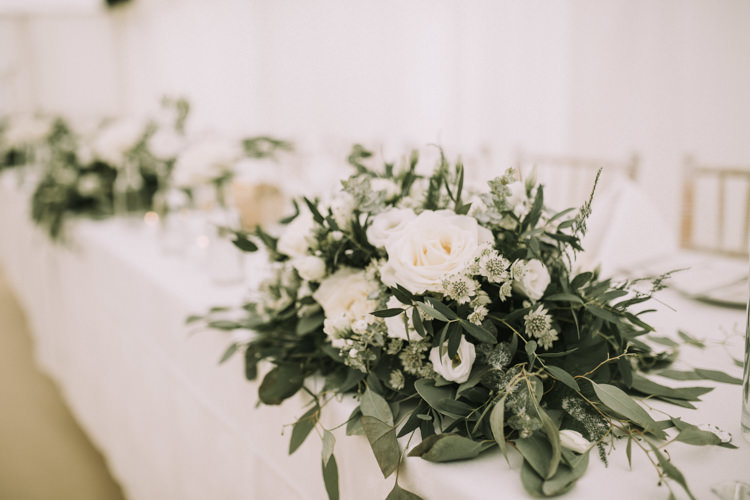 Flowers Decor Greenery Foliage Elegant White Marquee Lavender Fields Wedding http://natalyjphotography.com/