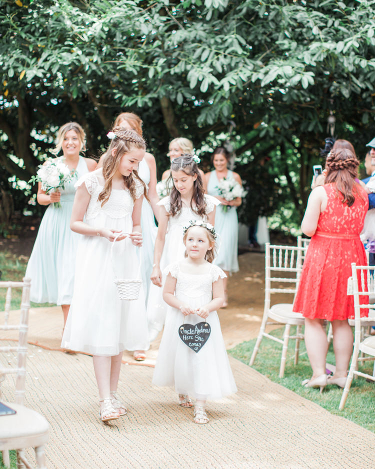 Flower Girls Tulle Crochet Dresses White Fresh Modern Countryside Outdoor Wedding https://www.nikkismoments.com/