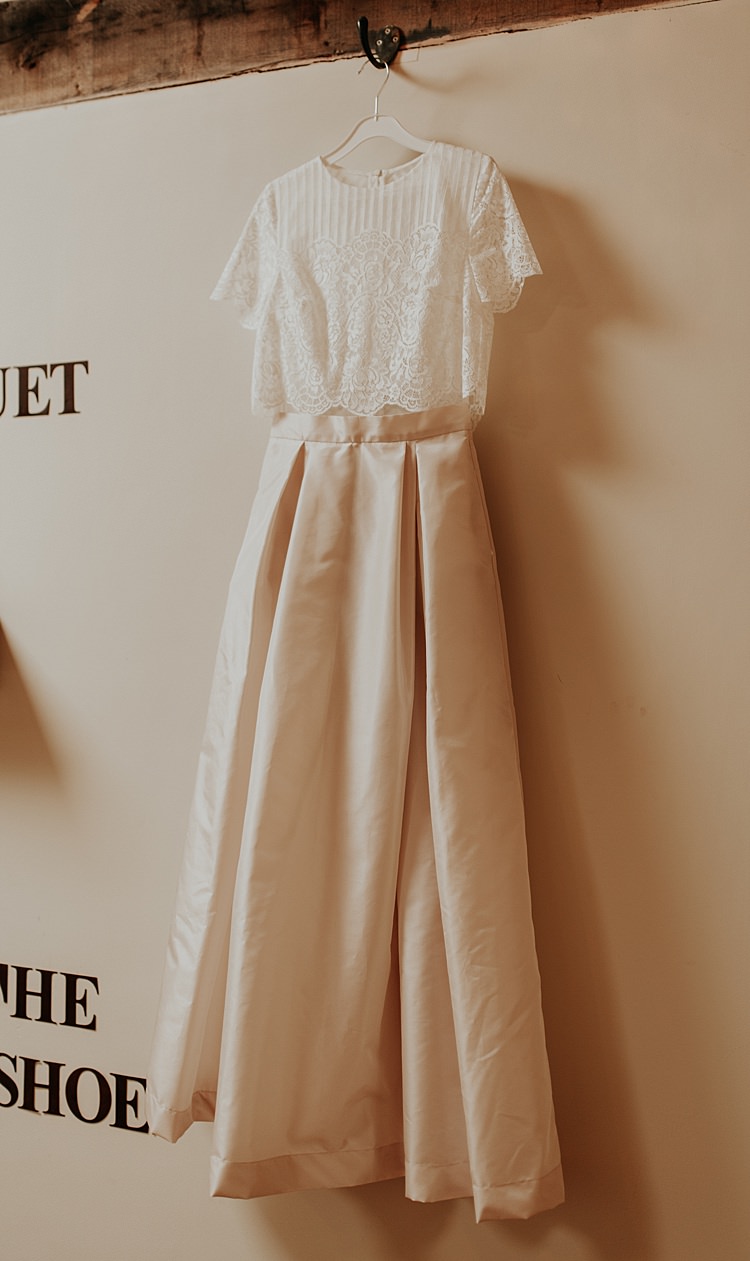 Bridal Separates Skirt Top Bride Dress Gown Lace Beautiful Simple Relaxed Barn Wedding http://jenmarino.com/