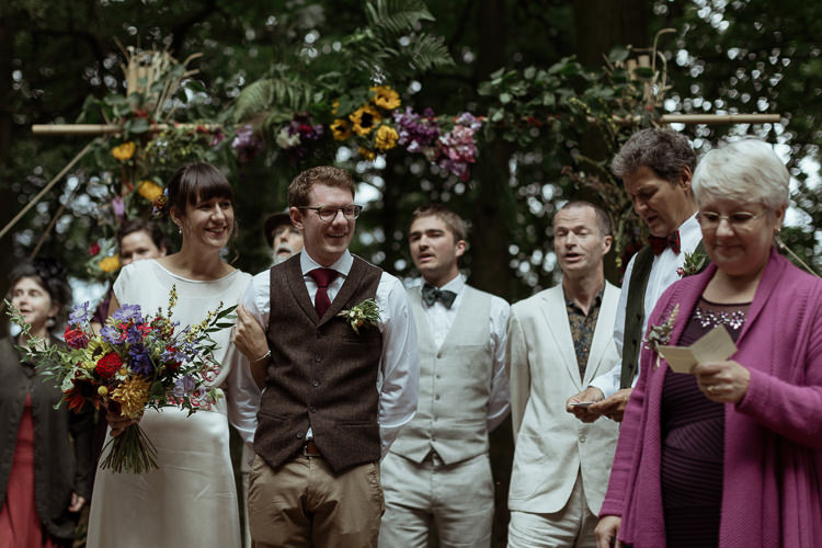 Magical Woodland Clearing Colourful Tipis Wedding https://www.lukebellphotography.co.uk/