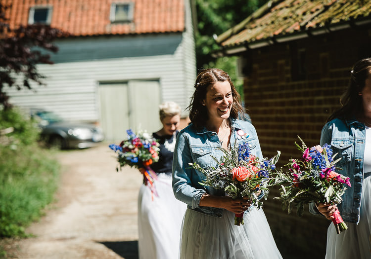 Denim Jackets Bridesmaids Super Cool Informal Party Wedding http://www.luisholden.com/