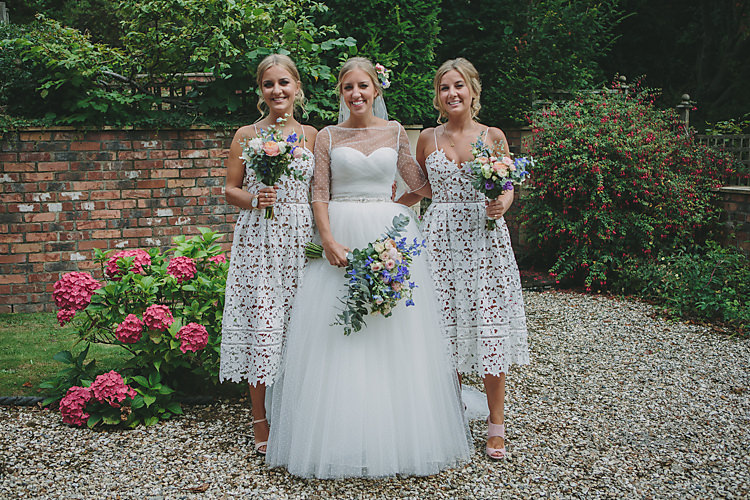 Bride Bridal Pronovias Gown Dress Sweetheart Princess Jacket Self-Portrait Bridesmaids Polka Dot Pretty Country Gin Wedding http://www.victoriasomersethowphotography.co.uk/